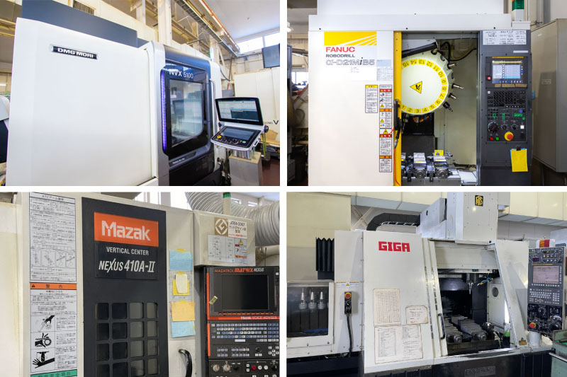 マシニングセンターの充実